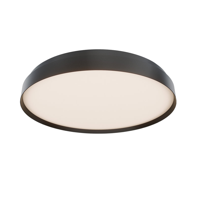 Ringsley Dimmable LED Flush Mount, Black
