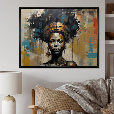 " Tribal Goddess Portrait Contemporary African "
