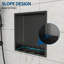 Niche de douche en acier inoxydable 12 po x 12 po, noir bronze-49094649-49094647