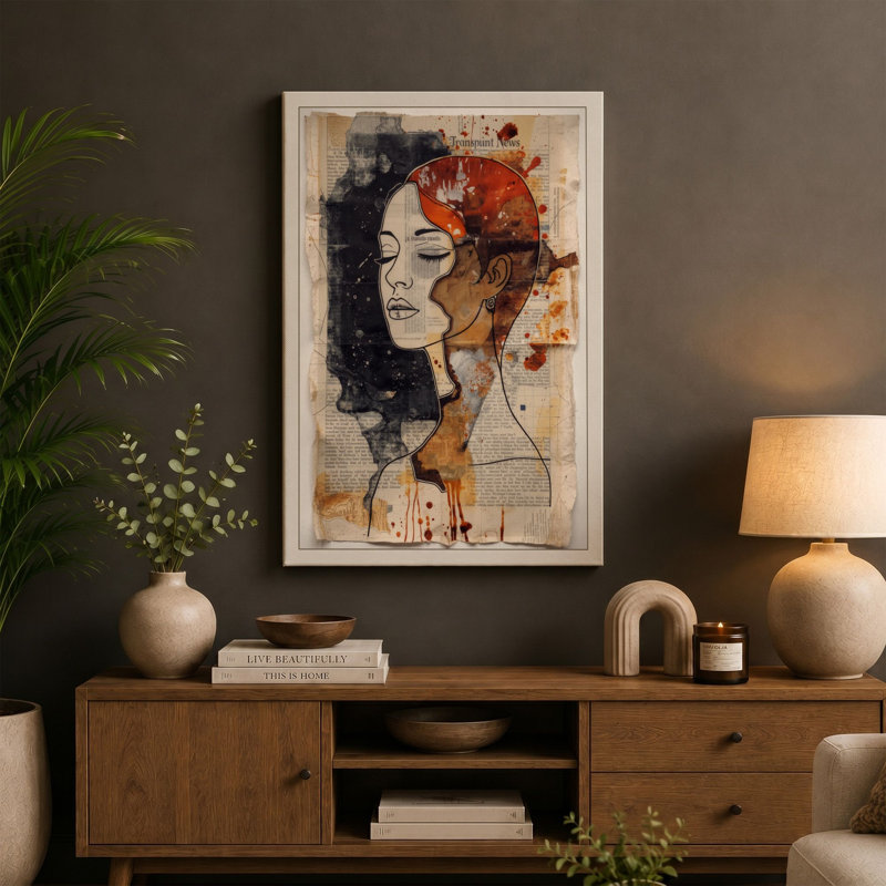Fractured Light Eclectic - Wrapped Canvas, 30x20 - 76.2 x 50.8 cm, Ochre Border