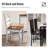 5-Piece Counter Height Dining Table Sets, Space-Saving Solid Wood Kitchen Dining Sets with 4 Slat Back Chairs-1625856378