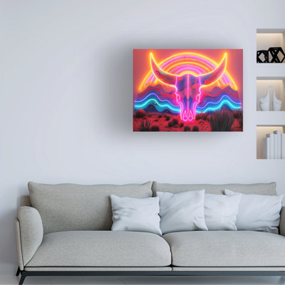 Art sur toile Ray Heere Neon Skull 1