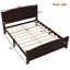 Grand lit plateforme en bois massif avec lattes de soutien - robuste, sans sommier, espresso-1257788953-1257789414