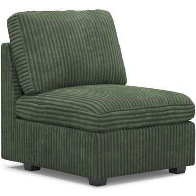 Grand fauteuil de rangement sans accoudoirs en velours côtelé Hutcheson
