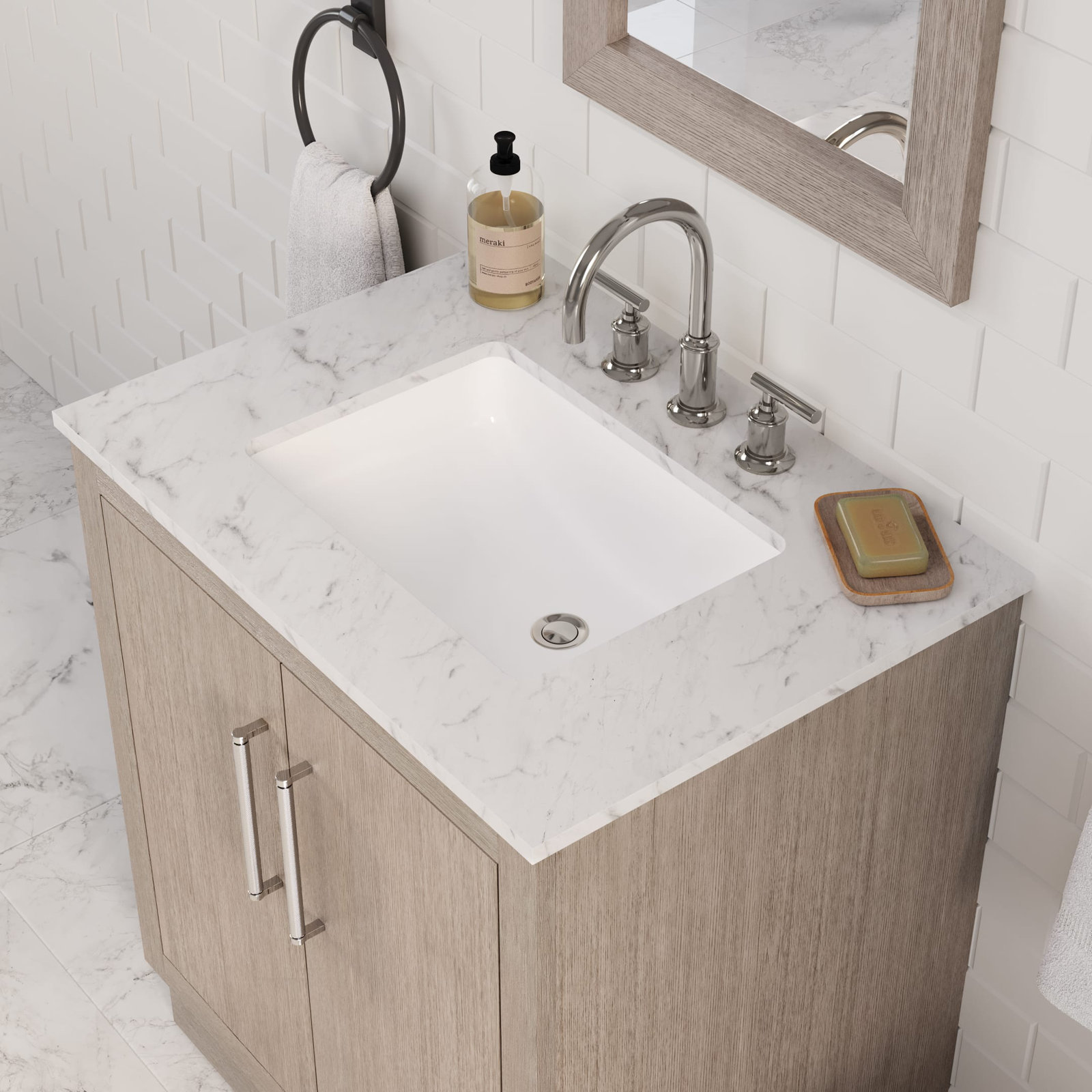 Kamila 30'' Single Bathroom Vanity, Chrome