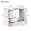 Bathroom Vanity with Ceramic Sink, 4 Drawers and 2 Soft-close Doors