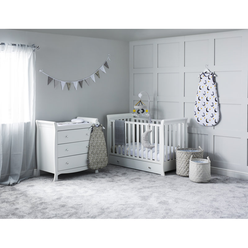 Snowdon Classic 2 Piece Furniture Set and Fibre Mattress - White, Standard
