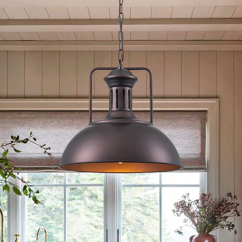 Southsea 1 - Light Black Dome Pendant, Oil Rubbed Bronze