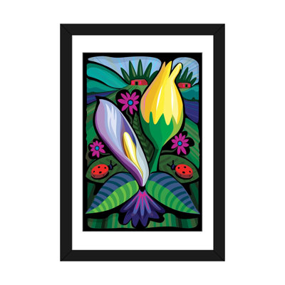 «Blooming Flowers» par Charles Harker, reproduction sur toile tendue sur châssis