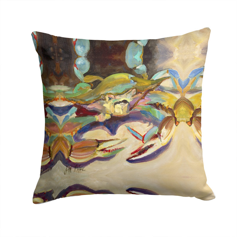 Coussin intérieur/extérieur crabe, H 14 po x l 14 po x P 4 po