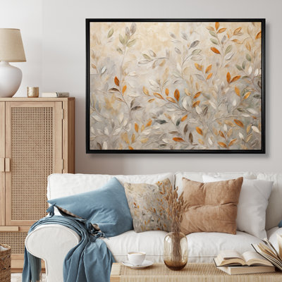 Beige Botanical Impressions I - Abstract Botanicals Framed Prints