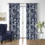 Alexandria Indigo Cotton Grommet Top Drapery Panel Set of 2-131275846
