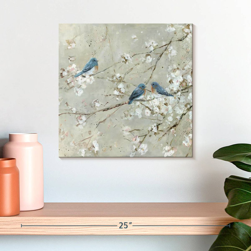 Mélodie de l'oiseau bleu Brampt, H 16 po x l 16 po