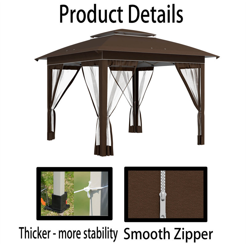 Outdoor Gazebo For Garden/patio, Brown