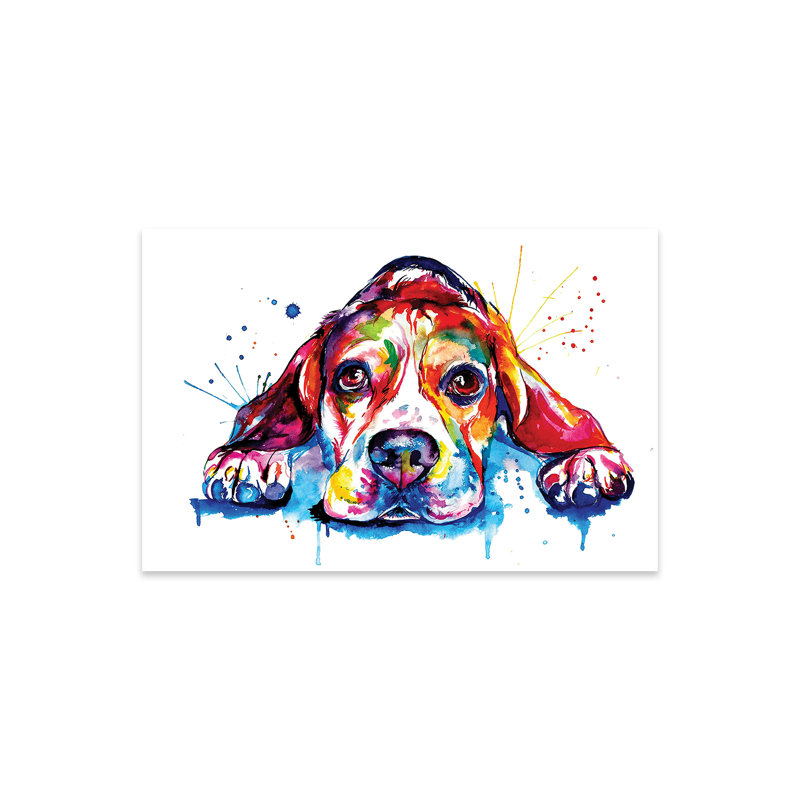 Beagle par Weekday Best - impression sans cadre, H 16 po x l 24 po x P 0,25 po