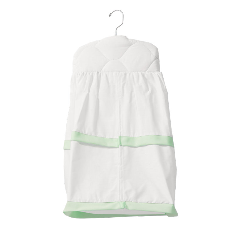 Dvorak No Pattern Crib Diaper Stacker, Mint