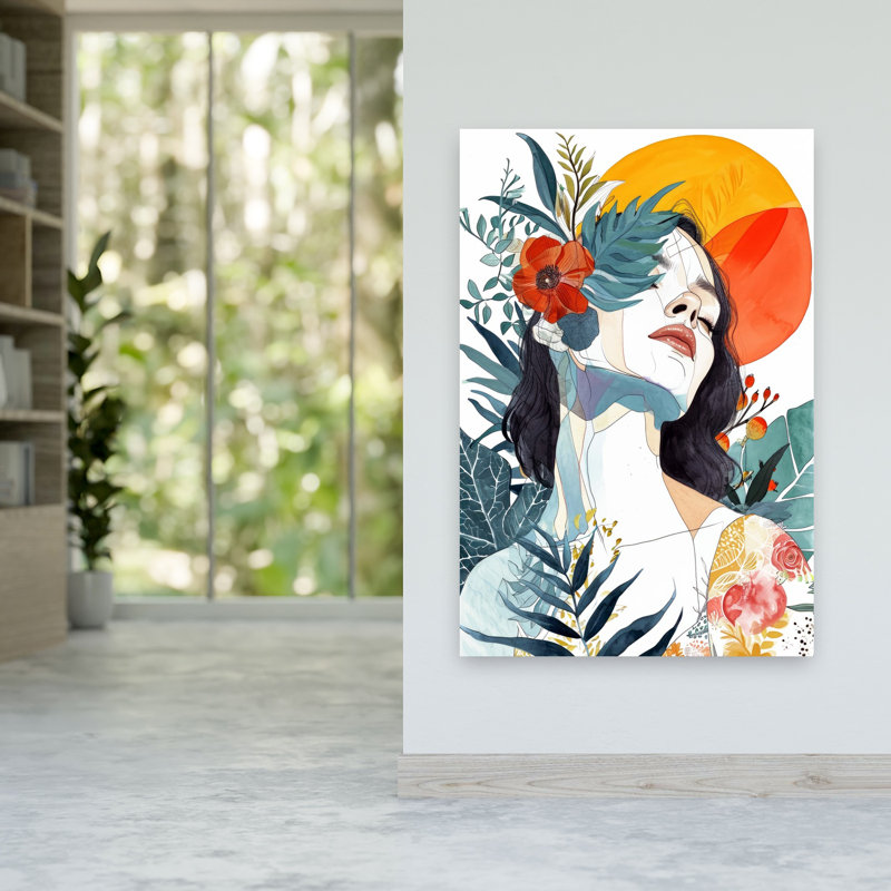 «Serene Floral Portrait Dreamy Elegant Peaceful Poppy Flower Nature», art mural, H 60 po x l 40 po