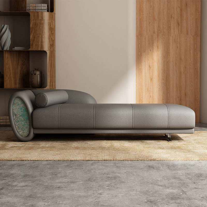Chaise longue créative, confortable et décontractée, Orienté à gauche (vu de face), Gris