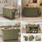 Large Rolling Kitchen Island With Extendable Table, Power Outlets & USB Ports, Mobile Kitchen Cart With Storage Cabinet, Drawers, Spice Rack, Towel And Knife Holder