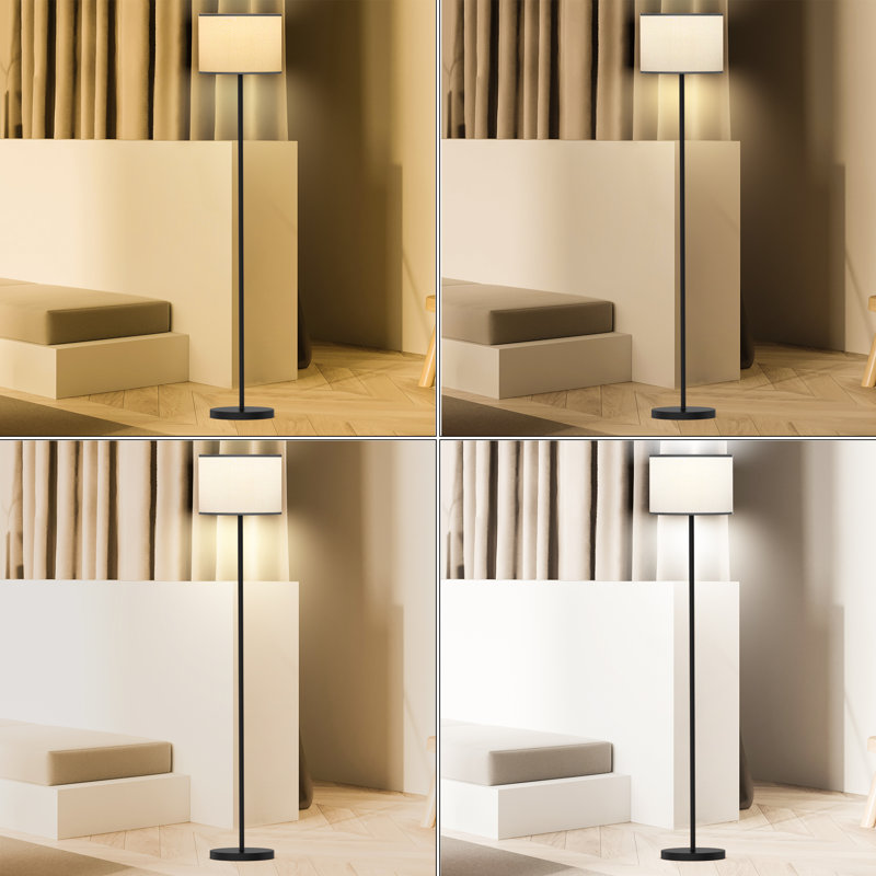 Lampe sur pied traditionnelle 61,5 po Hongyu, Gris