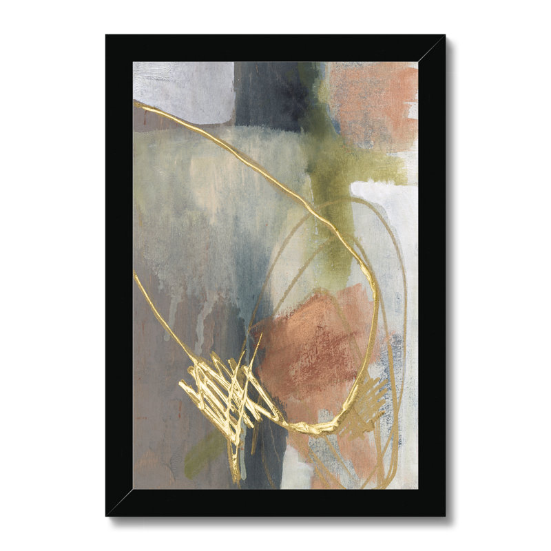 Burnished Loops II by Jennifer Goldberger - Painting, 50cm H x 34cm W, Black Framed Paper Print