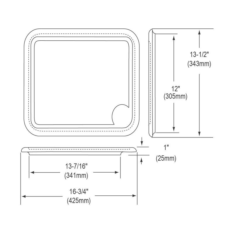 Planche à découper en bois d’érable elkay, L 16,75 po x l 13,5 po