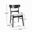 Ensemble de 2 chaises de salle à manger - siège rembourré, pieds en bois d'hévéa-703705237