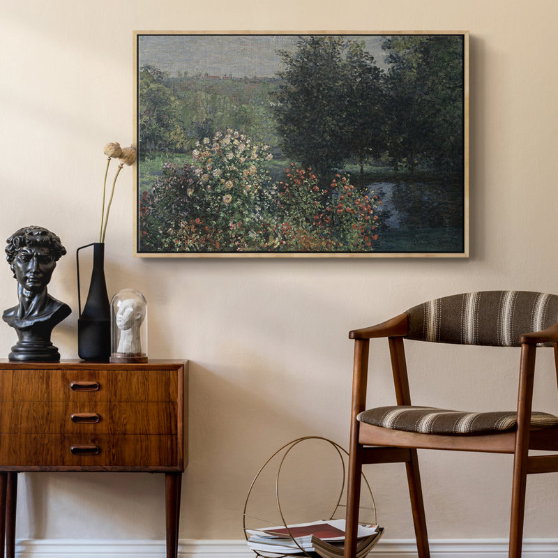 «Vintage Landscape -DLXVI» sur toile, Toile naturelle avec cadre flottant, H 25 po x l 37 po x P 2 po