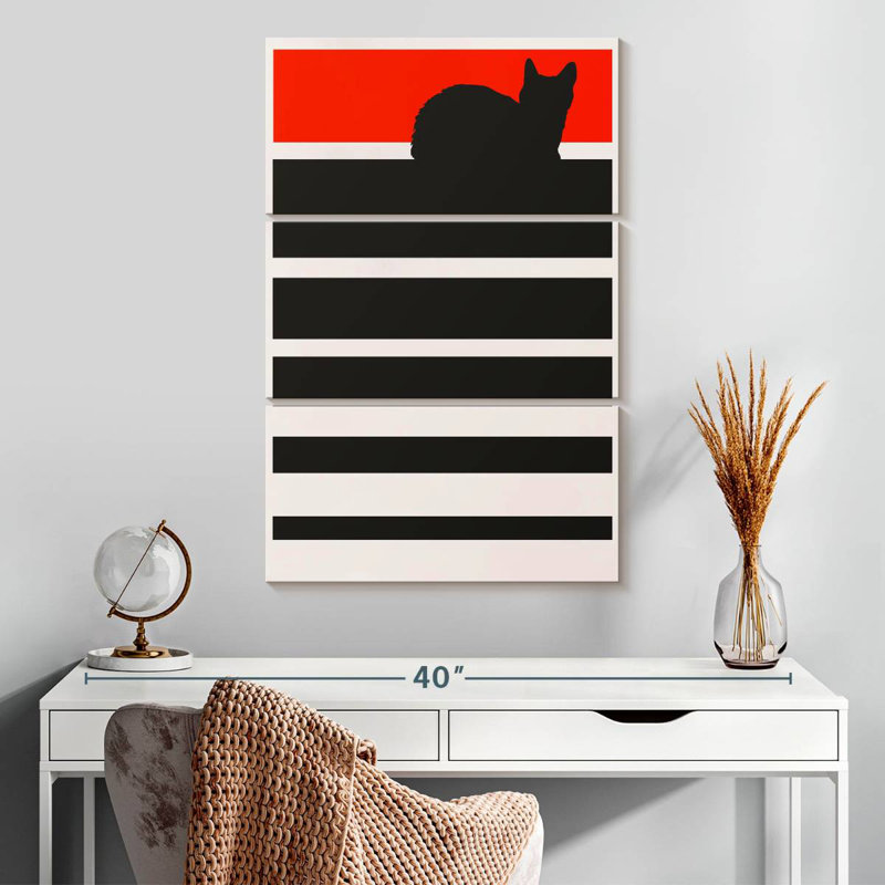 Brampt Digital Sunset Cat, 32" H x 20" W
