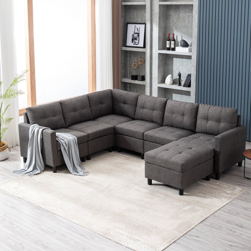 Renetha Upholstered L-Shaped Sectional Reversible