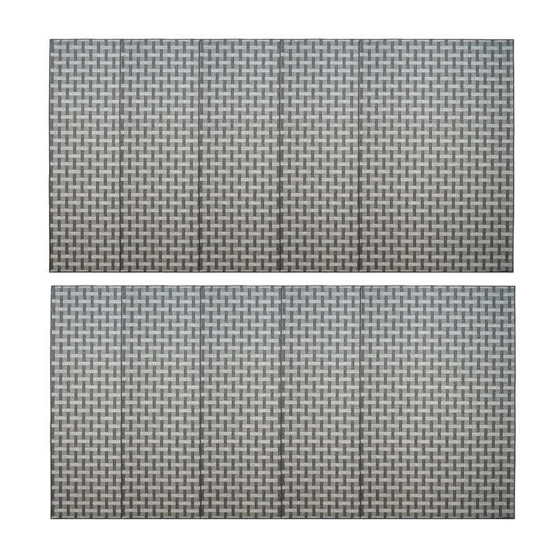 Ensemble de tapis intérieur / extérieur en polyester Akrivi, Rectangle 2 pi x 3 pi