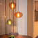  VetroMix  3 - Light Contemporary Vintage Cluster White Pendant Light with Colored Glass Shades