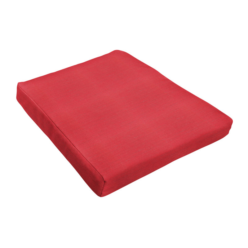 Outdoor 2.5'' Dining Chair Cushion, Dupione Crimson Sunbrella®