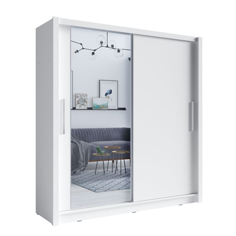 Baku 2 Door Manufactured Wood Wardrobe, White