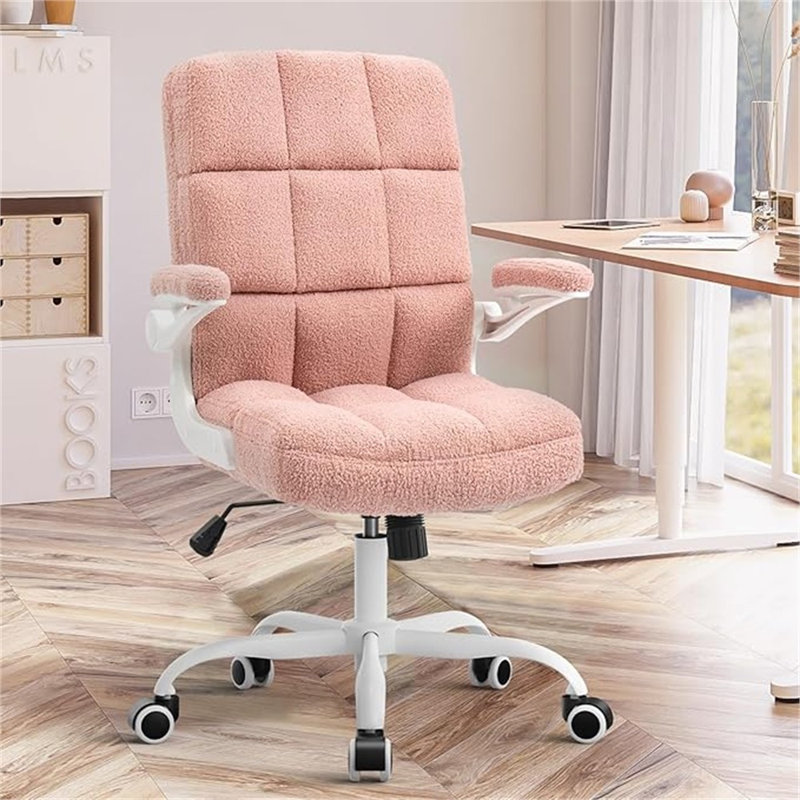Chaise de bureau avec roulettes SEATZONE, White/Beige, Fabric