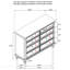 Commode 8 tiroirs chêne foncé