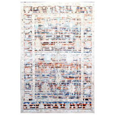 High-Quality Hand-Knotted Silver Area Rug