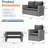 4-Piece Wicker Patio Conversation Set With Glass Table And Black Cushions-1549943623