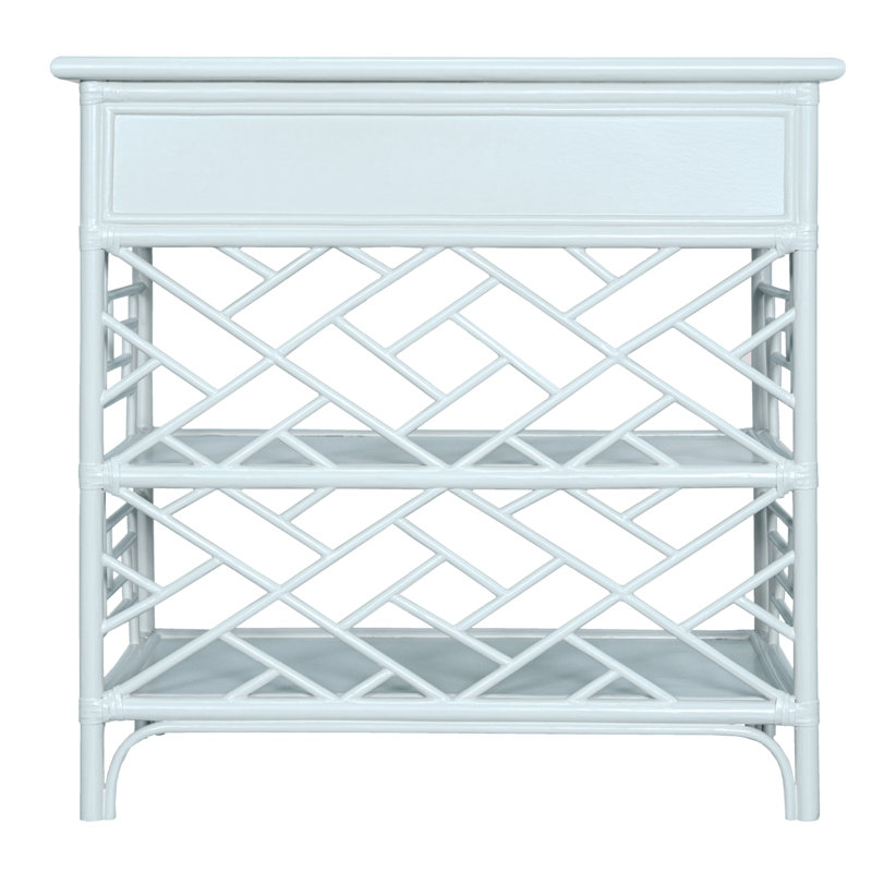 Chippendale End Table, Light Blue
