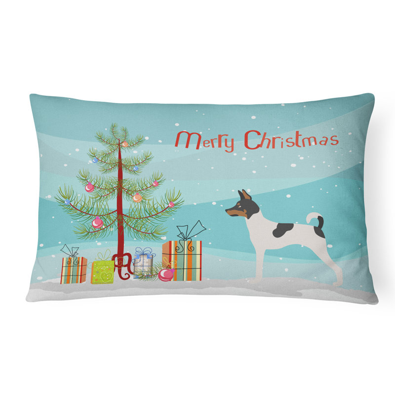  American Toy Fox Terrier Christmas Indoor/Outdoor Throw Pillow