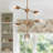 Modern 5-Light Sputnik Kitchen Island Pendant Light