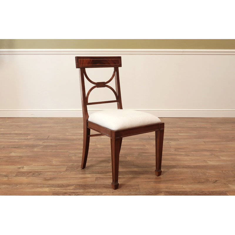 20.5'' H Upholstered Mahogany Side Chair, Mahogany