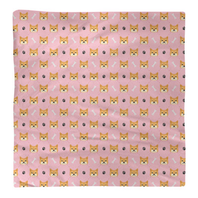 Serviette en coton à motif shiba shiba