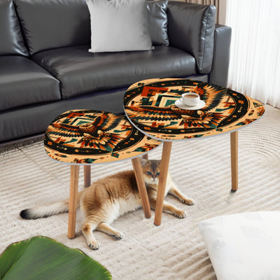 Ensemble de 2 tables basses gigognes Triangle
