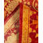 Tapis unique noué à la main Shamae Eclectic - rouge, 5 pi x 8 pi