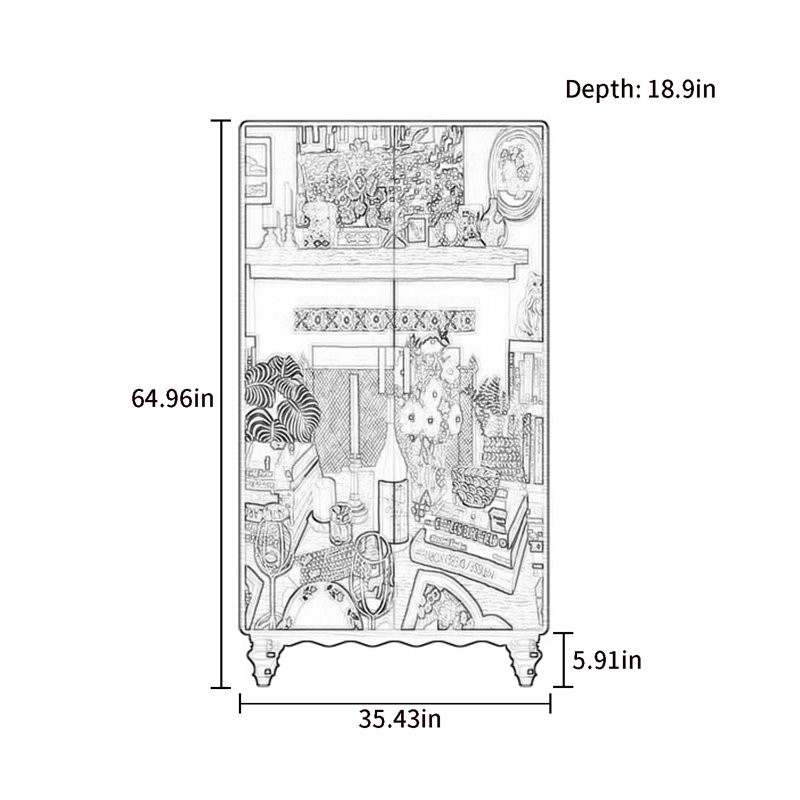 Garde-robe moderne pour chambre double, Noyer / brun rougeâtre