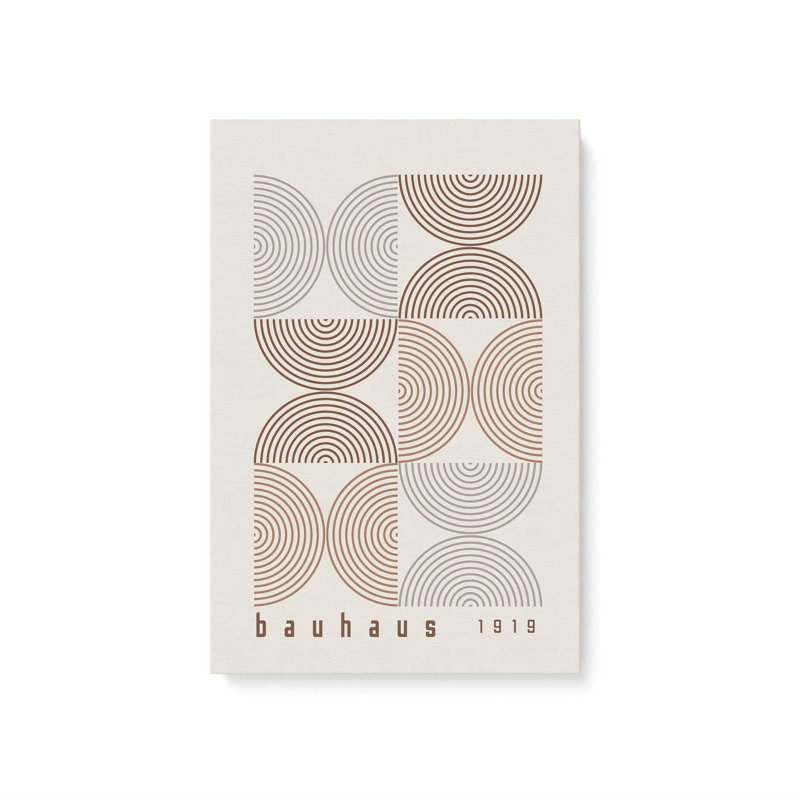 «Brown Bauhaus Composition», affiche I, toile tendue, H 48 po x l 32 po