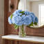 Real Touch Hydrangeas Arranged in a Glass Vase-148995952