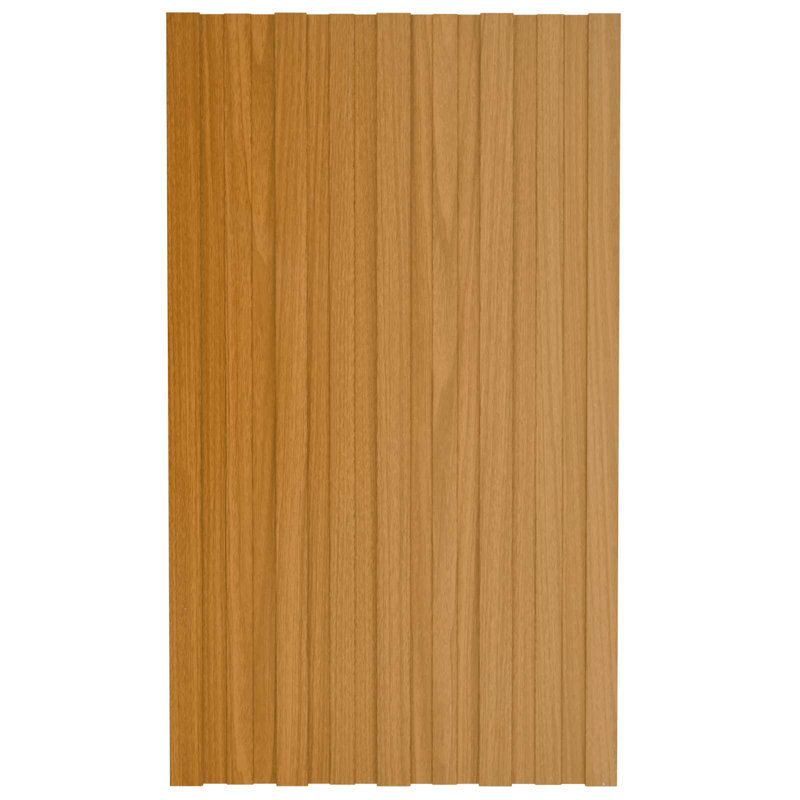 Panneau de toit vidaXL 12 pièces naturel 31,50 x 17,72 po en acier galvanisé, Bois clair, 12, 31.50 x 17.72 in