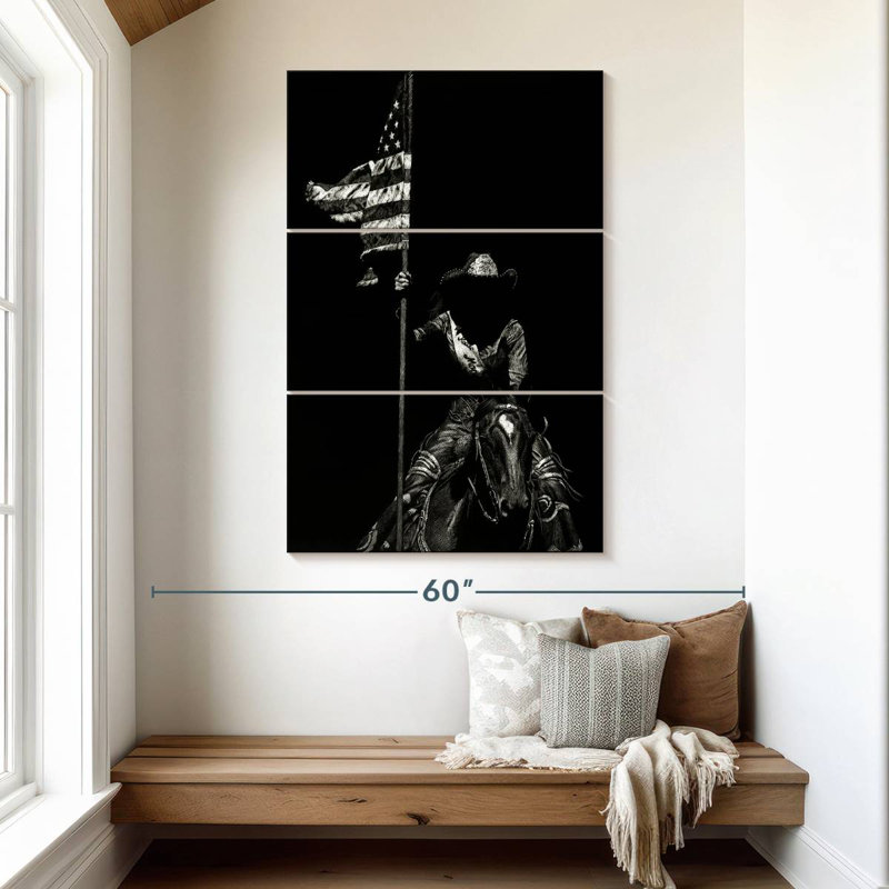 Lelar Scratchboard Rodeo VI, H 50 po x l 32 po